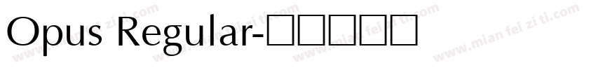 Opus Regular字体转换